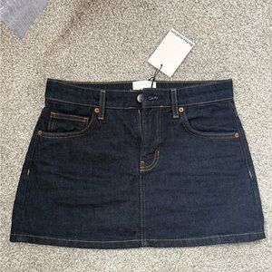 Reformation Indigo Denim Mini Skirt